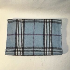 Blue Classic Check Pattern Scarf